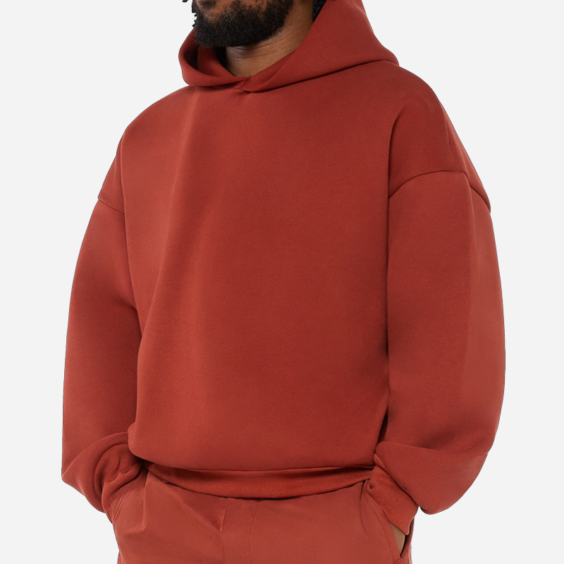 plain thick 500/400gsm boxy Blank Hoodie Mens Cotton Oversized Fleece Custom Hoodie Manufacturer Heavyweight Cropped Hoodie