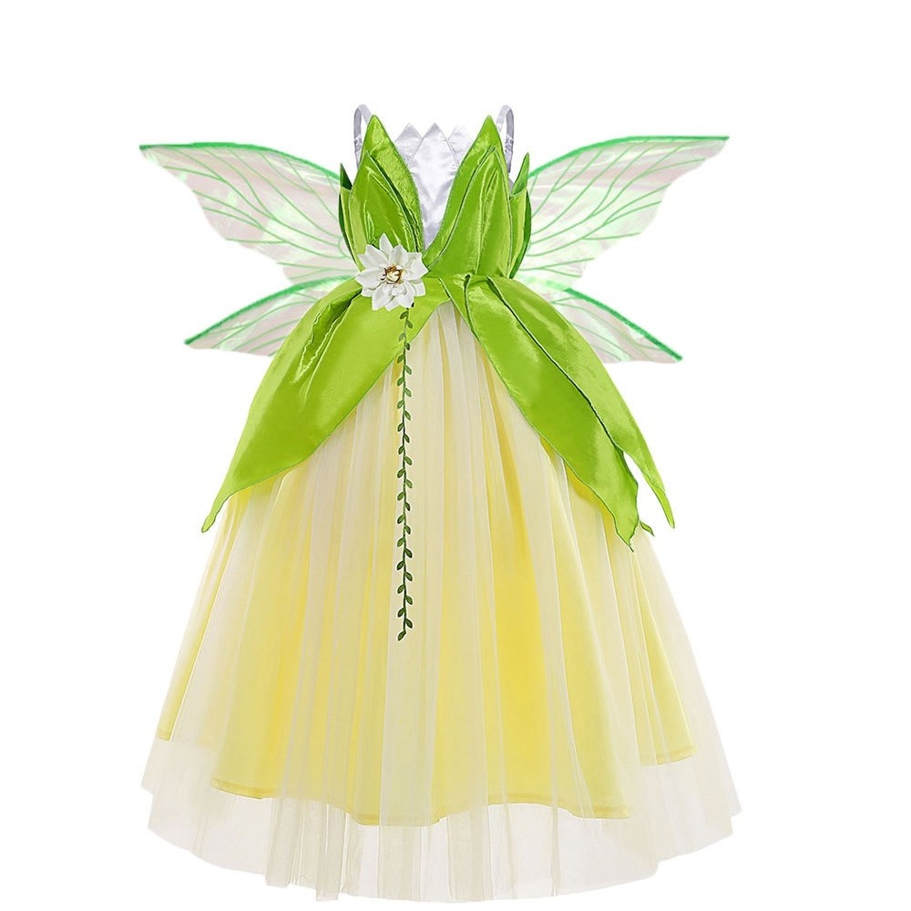 High Quality Children Wonderful Fairy Tinkerbell Princess Dress Halloween Costumes for Kids Girls