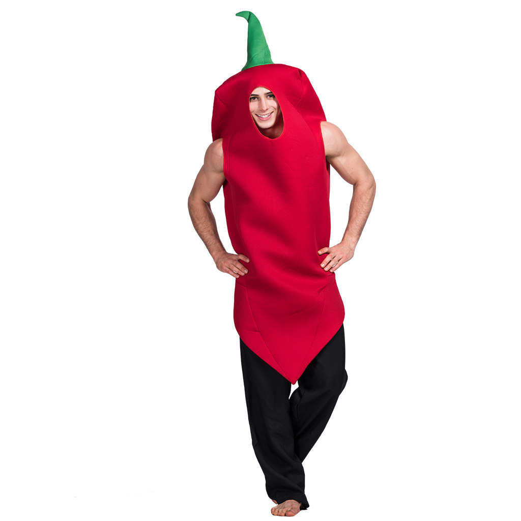 wholesale Halloween carnival party fancy dress adult man funny mascot chilli pepper costume for men