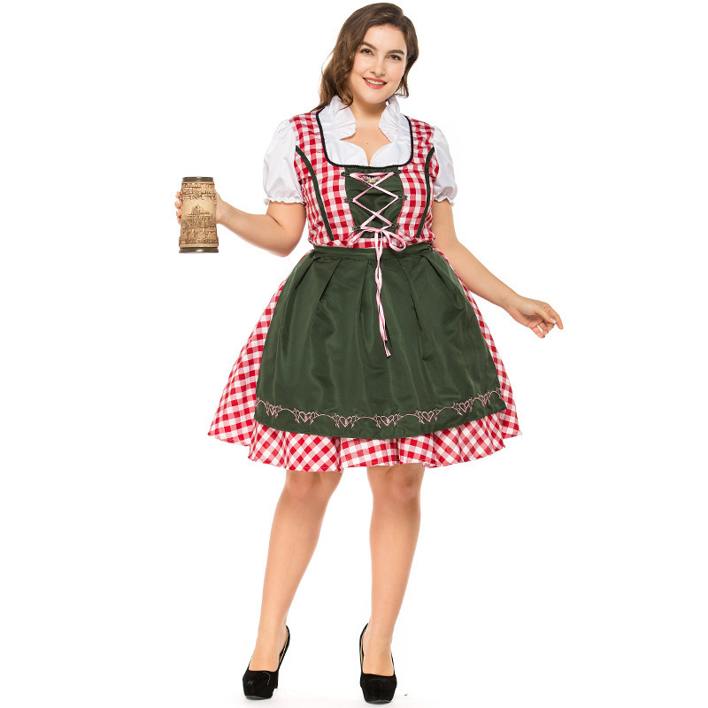 German Oktoberfest Fat man dress Bavarian traditional beer dress Festival party ball dress plus size