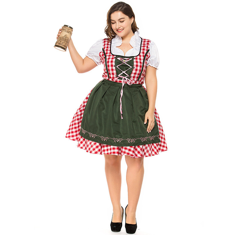 German Oktoberfest Fat man dress Bavarian traditional beer dress Festival party ball dress plus size