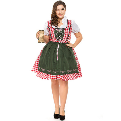 German Oktoberfest Fat man dress Bavarian traditional beer dress Festival party ball dress plus size