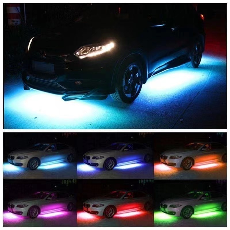 App Control RGB car LED Strip light Under Car 50 90 120cm Tube Underglow Underbody System Neon Light