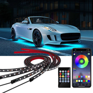 App Control RGB car LED Strip light Under Car 50 90 120cm Tube Underglow Underbody System Neon Light