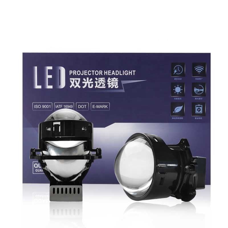 GTR  Car 3 inch  BI LED G35 MAX  High level projector headlight car lens head light upgrade with high low beam  65W auto light