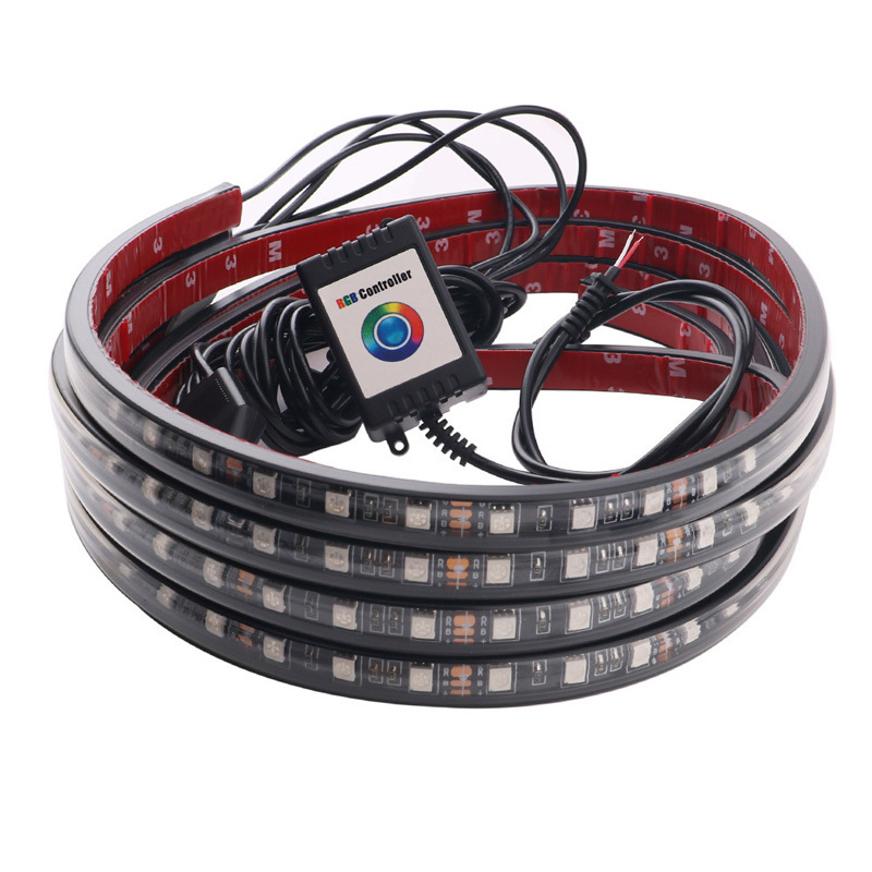 RGB Color Auto Chassis Streamer Lamp Atmosphere light Ambient Light Strip Car Chassis Light with Remote APP