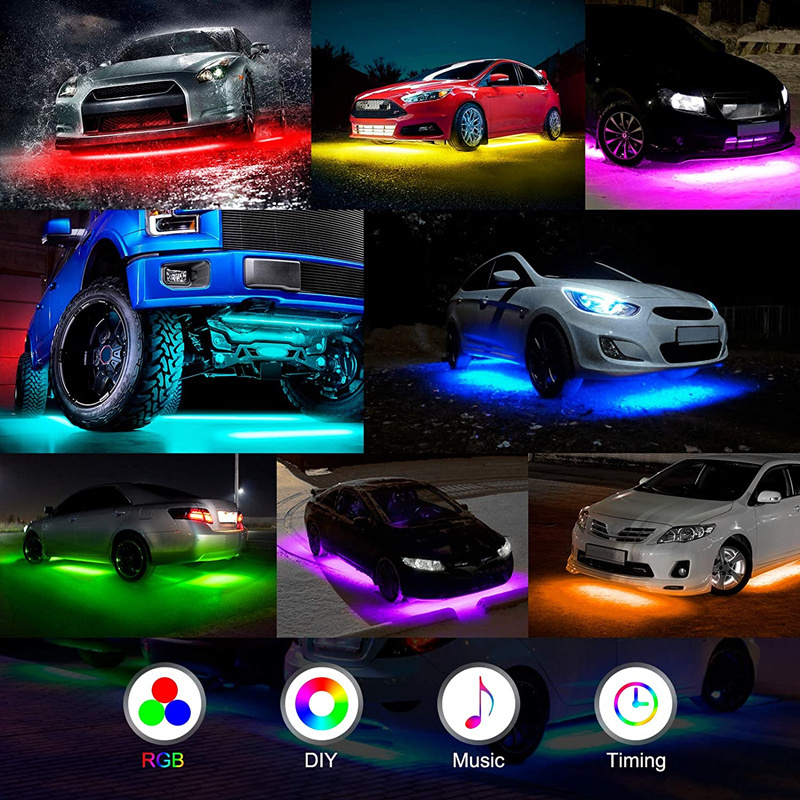 App Control Car Led Chassis Lamp Rgb Underbody Glow Car Atmosphere Light For Car