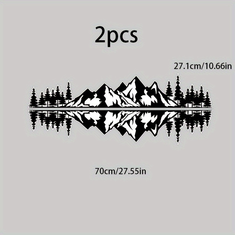 Mountain Forest Graphic Car Body Side Sticker Vinyl Mountain Forest Motorsport Stripe Decal For Car Truck Suv Buggy Decorative