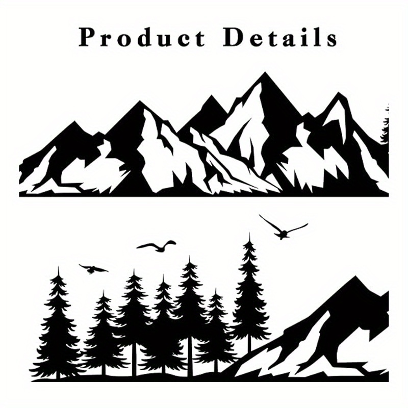 Mountain Forest Graphic Car Body Side Sticker Vinyl Mountain Forest Motorsport Stripe Decal For Car Truck Suv Buggy Decorative