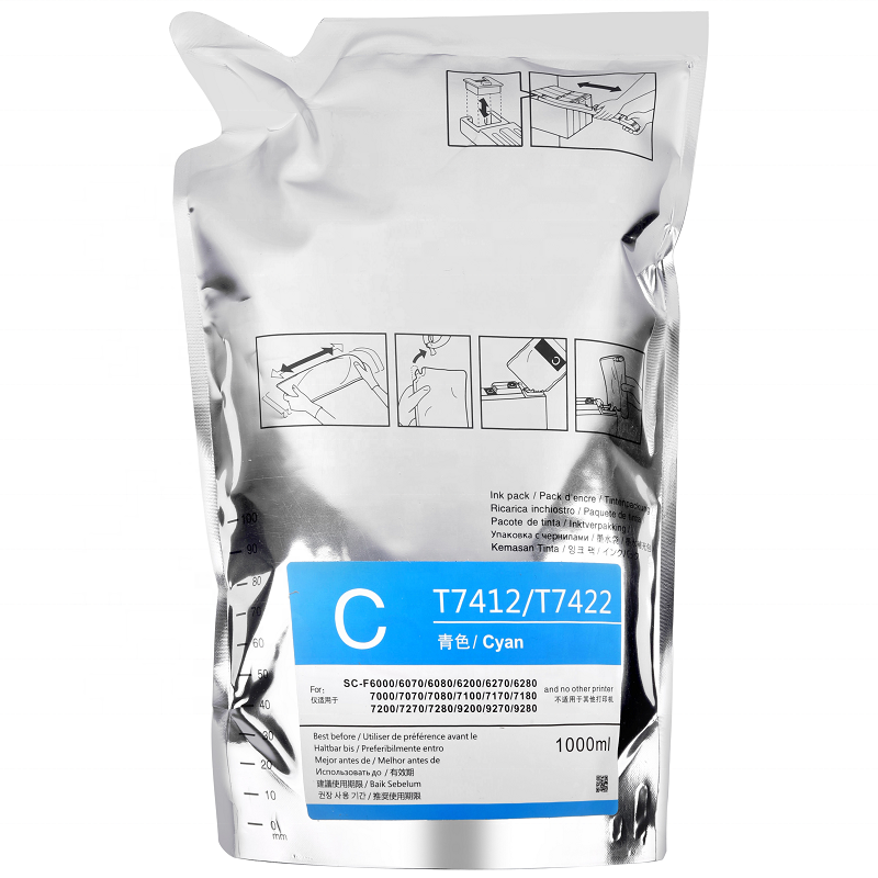 Qijun T46C Sublimation Ink Bag F Series F6370 Cartridge Chip For Epson F6070 F7070 Printers