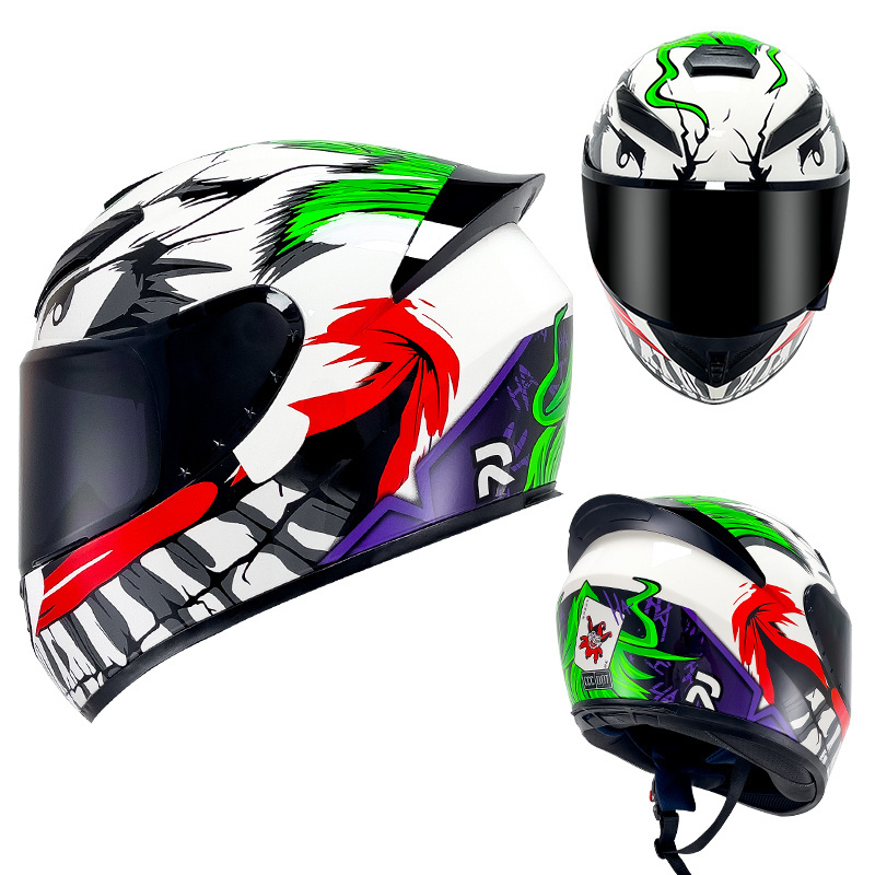 Motorcycle helmet all-season universal riding carbon fiber safety helmet motorcycle men and women 3C knight personality helmet