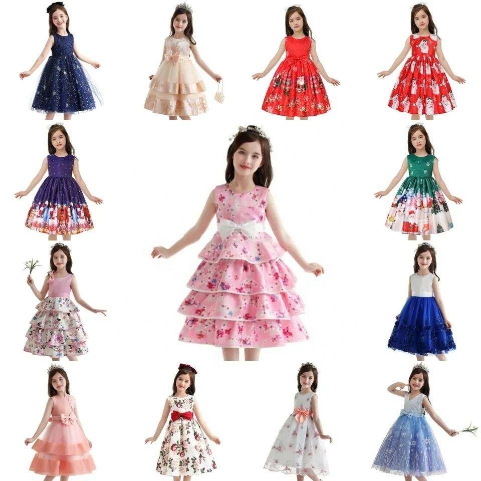 Baby Dress Pictures Ball Gowns Children Wedding Party Bridesmaid Sleeves Sleeves Evening Dresses Girls