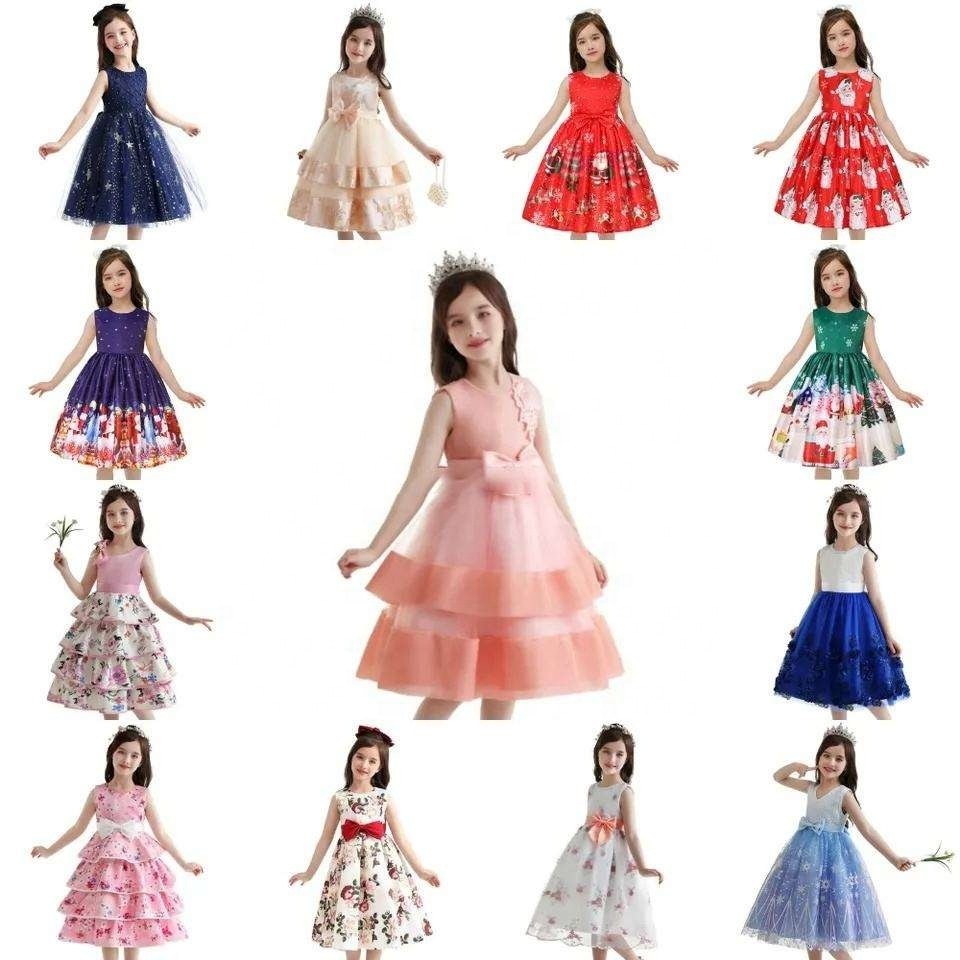 Baby Dress Pictures Ball Gowns Children Wedding Party Bridesmaid Sleeves Sleeves Evening Dresses Girls