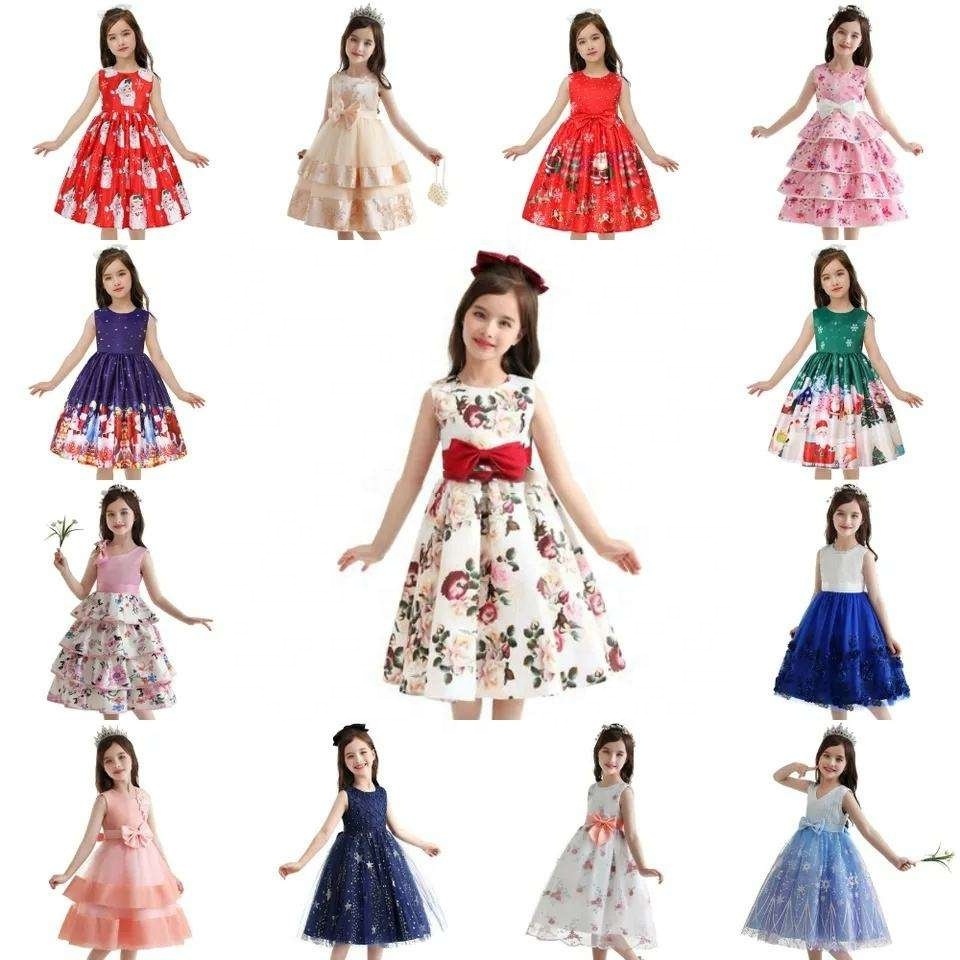 Baby Dress Pictures Ball Gowns Children Wedding Party Bridesmaid Sleeves Sleeves Evening Dresses Girls