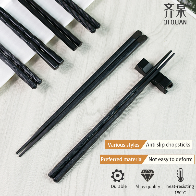 Reusable Personalized Chopsticks Wedding Dark Black Custom Logo Chopsticks Sushi High Quality Chinese Customized Chopsticks