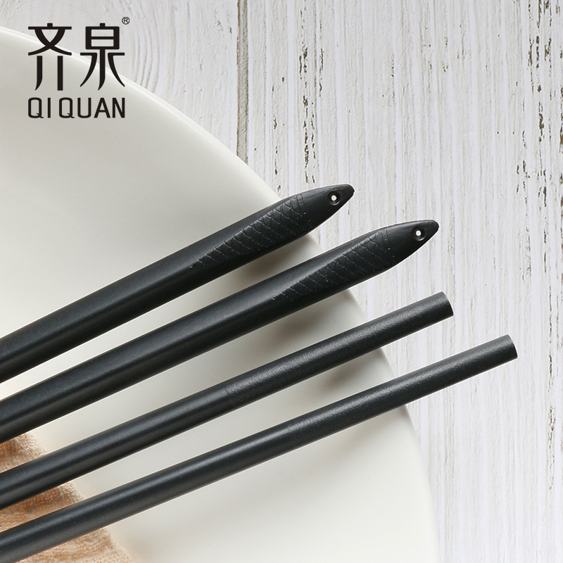 Black Plastic Oem Sushi Restaurant Chopsticks Reusable Reusable Personalized Custom Chopsticks Alloy Ivory Black Chopsticks