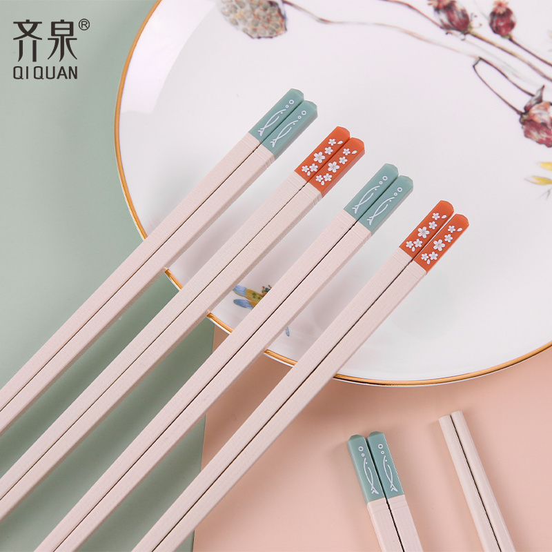 Stock Person Restaurant Custom Black Engraved Wedding Ivory Alloy Custom Logo Custom Chopsticks Set