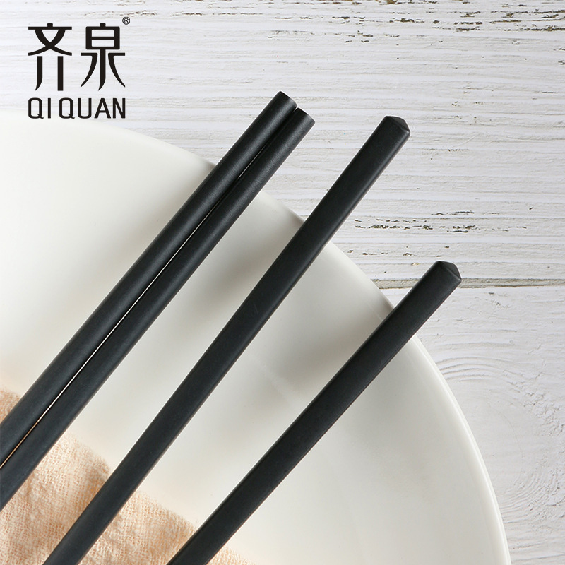 Black Plastic Oem Sushi Restaurant Chopsticks Reusable Reusable Personalized Custom Chopsticks Alloy Ivory Black Chopsticks