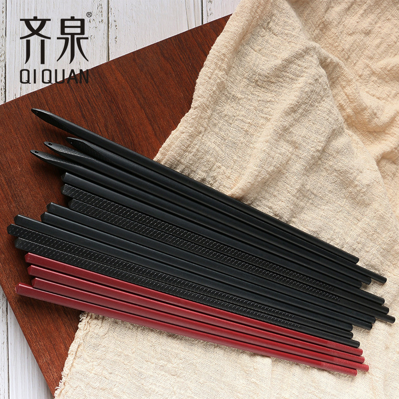 Black Plastic Oem Sushi Restaurant Chopsticks Reusable Reusable Personalized Custom Chopsticks Alloy Ivory Black Chopsticks