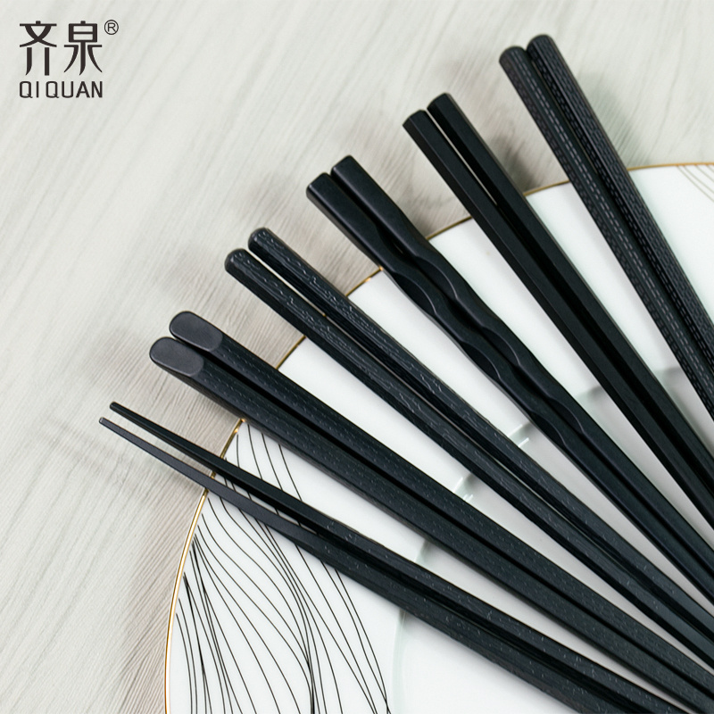 Reusable Personalized Chopsticks Wedding Dark Black Custom Logo Chopsticks Sushi High Quality Chinese Customized Chopsticks