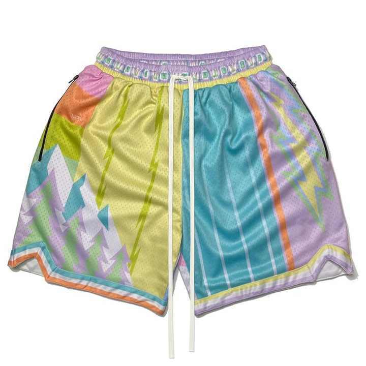 classic printed blank moo shiny breathable medium above the knee customable men's embroidery basketball shorts with pockets