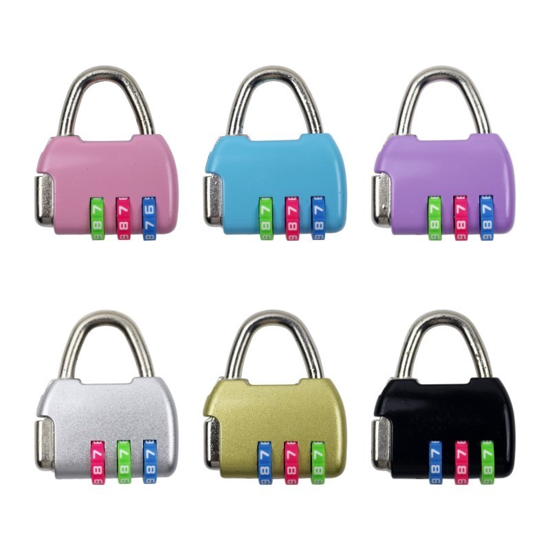 507U Travel Padlock Anti-theft Backpack Small Padlock Resettable 3 Digit Combination Suitcase Password Code Lock Padlock