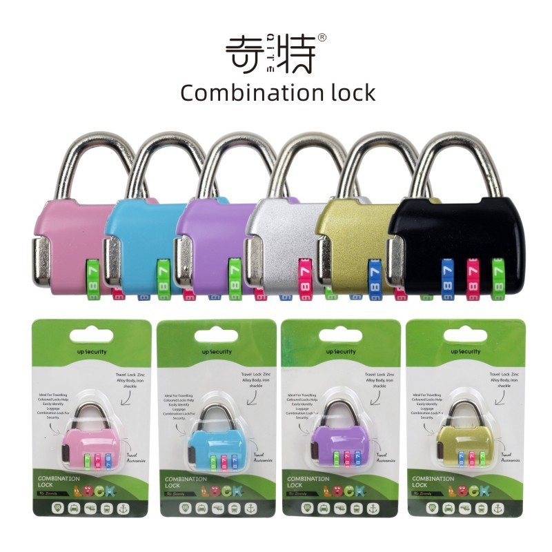 507U Travel Padlock Anti-theft Backpack Small Padlock Resettable 3 Digit Combination Suitcase Password Code Lock Padlock