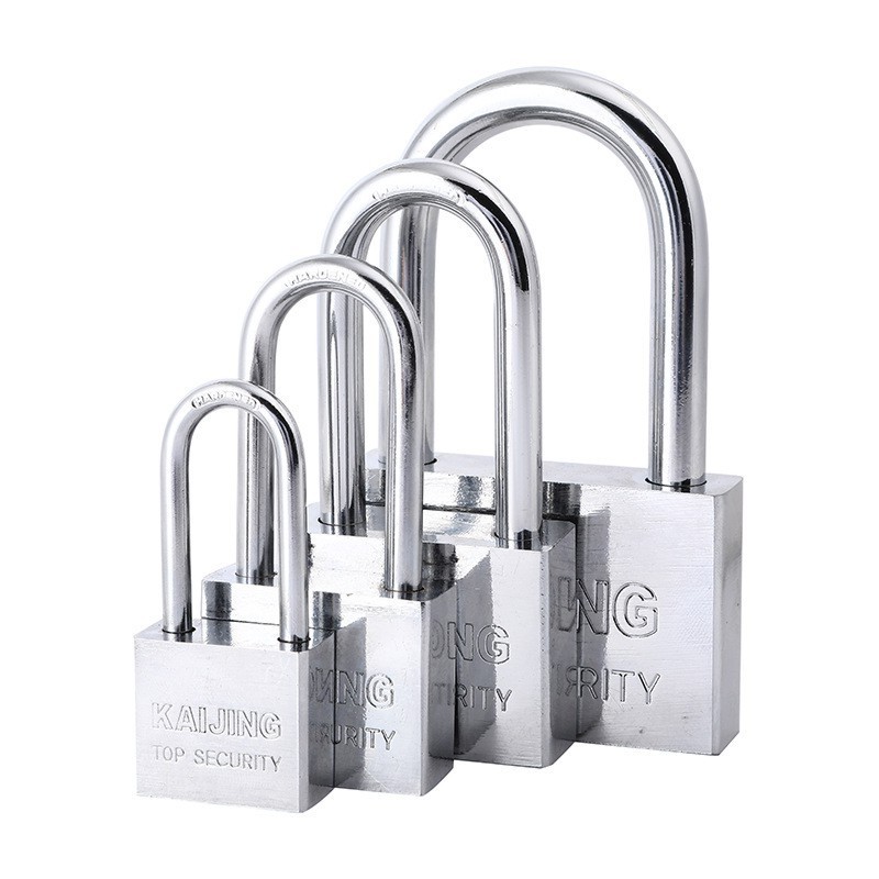 Suppliers wholesale short shackle square padlock electroplated blade padlock lock iron padlock