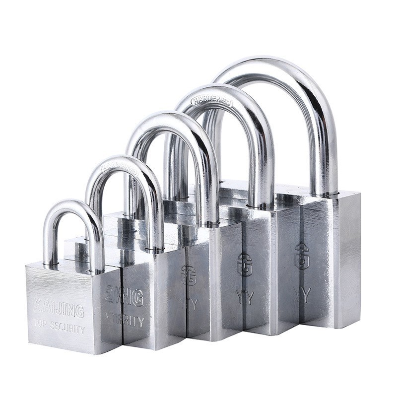 Suppliers wholesale short shackle square padlock electroplated blade padlock lock iron padlock