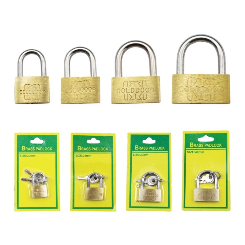 Wholesale new full copper lock core security solid hardened brass padlock key card mounted copper lock