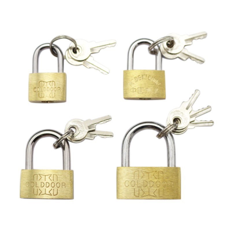 Wholesale new full copper lock core security solid hardened brass padlock key card mounted copper lock