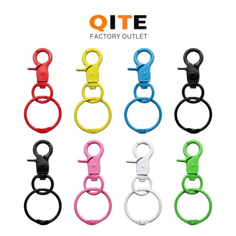 Hot sale Metal  split ring Rainbow color key ring bracelet wristlet keychain metal keyrings for car keys