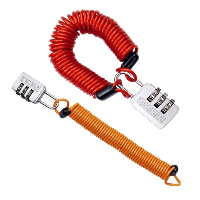 Our direct sales of multi-functional outdoor fishing tools tram bicycle with password lock anti-theft rope 1.5m