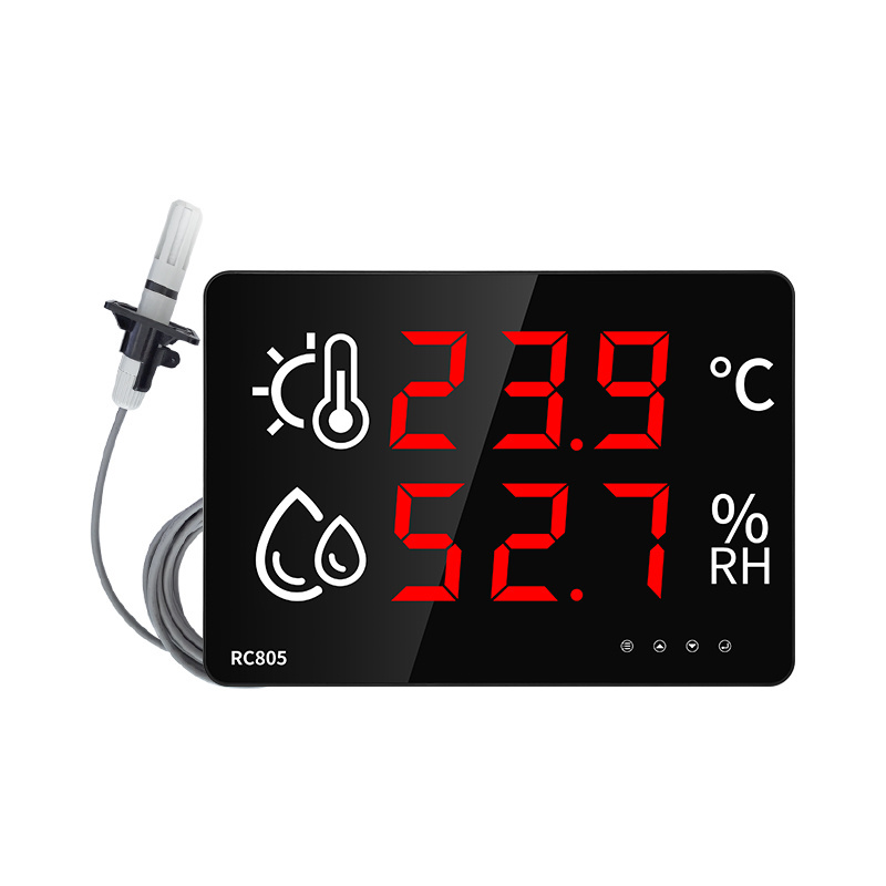 Temperature and humidity digital display instrument embedded with high temper probe electronic temperature and humidity meter