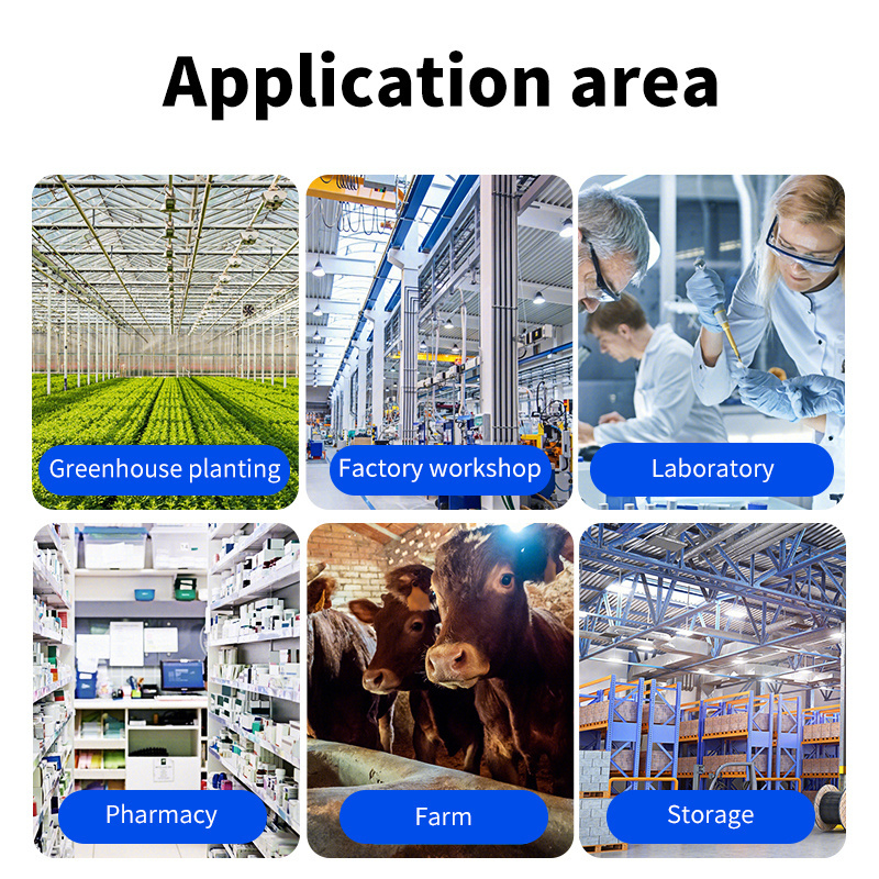 Temperature and humidity digital display instrument embedded with high temper probe electronic temperature and humidity meter