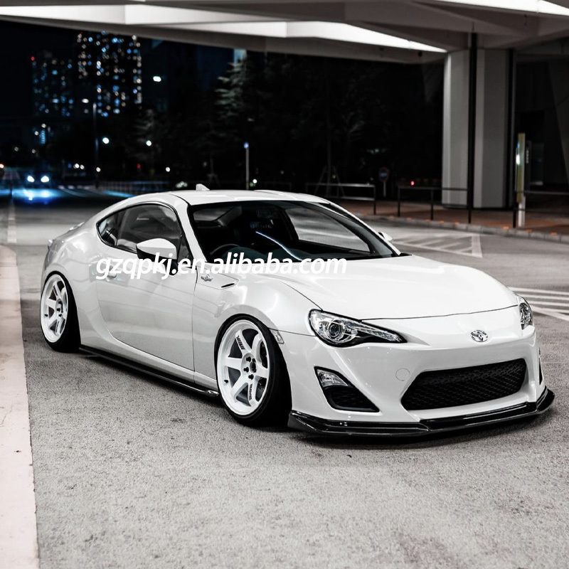 Carbon fiber front shovel side skirt wrap corner back lip for Toyota 86 Subaru BRZ body kit