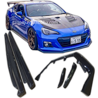 Carbon fiber front bumper lip side skirts after body kit for 2013 and 2020 Toyota GT86 / BRZ