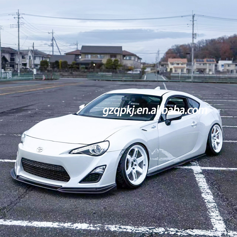 Carbon fiber front shovel side skirt wrap corner back lip for Toyota 86 Subaru BRZ body kit