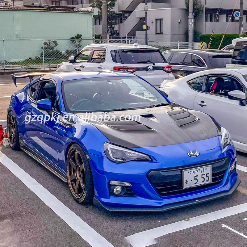 Carbon fiber front bumper lip side skirts after body kit for 2013 and 2020 Toyota GT86 / BRZ