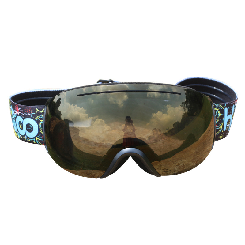 New arrival snowboarding spherical dual lens unisex colorful ski goggles