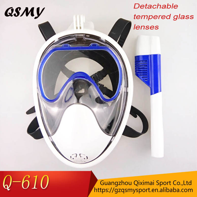 New Trending full face mask Free Breathing Seaview Snorkel Mask 180 Adult Set Go Pro Full Face Snorkel Mask