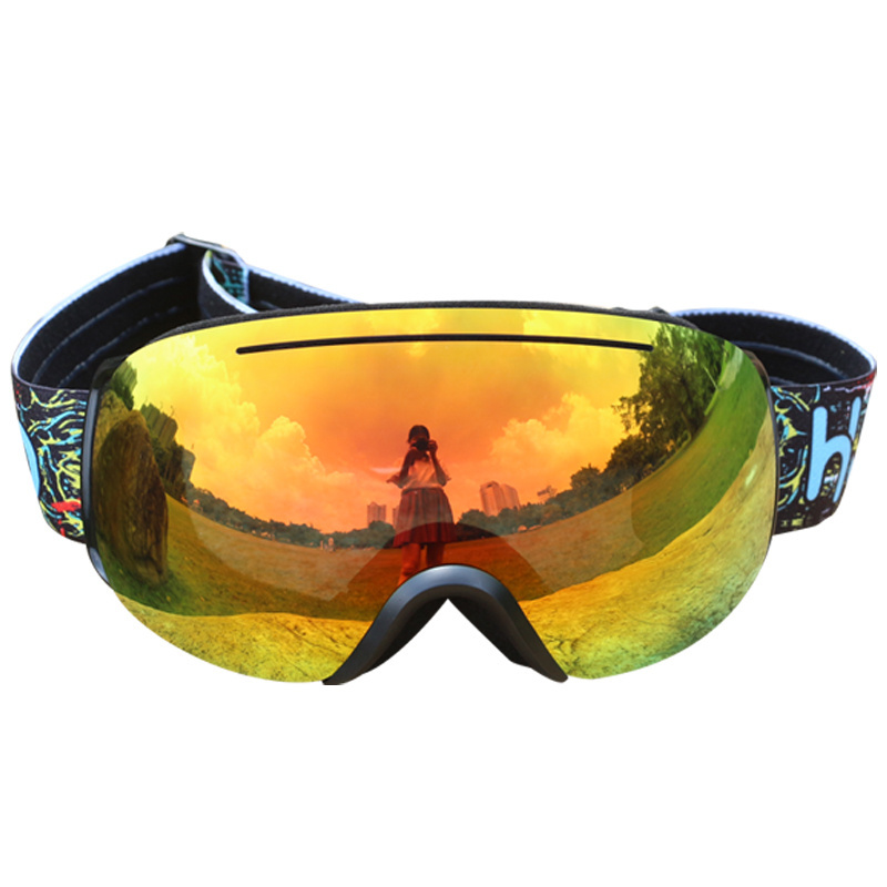 New arrival snowboarding spherical dual lens unisex colorful ski goggles