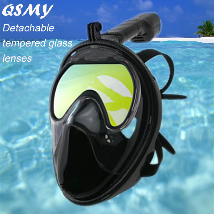 New Trending full face mask Free Breathing Seaview Snorkel Mask 180 Adult Set Go Pro Full Face Snorkel Mask