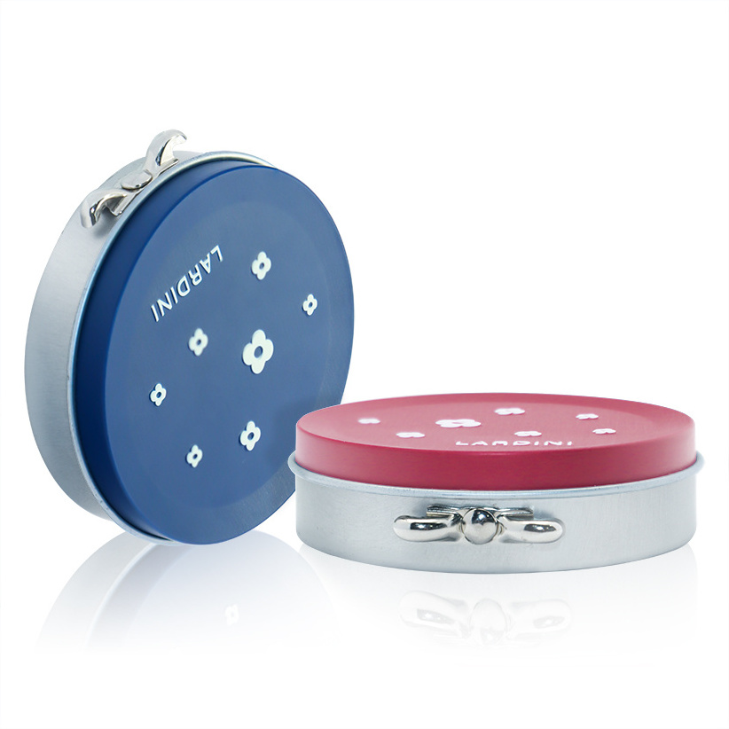 Wholesale Low Price 1oz 2oz Small Cosmetic OEM Round Pill Biscuits Stash Tin Can Custom Tin Box With Metal Screw Lid