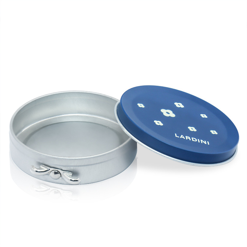 Wholesale Low Price 1oz 2oz Small Cosmetic OEM Round Pill Biscuits Stash Tin Can Custom Tin Box With Metal Screw Lid