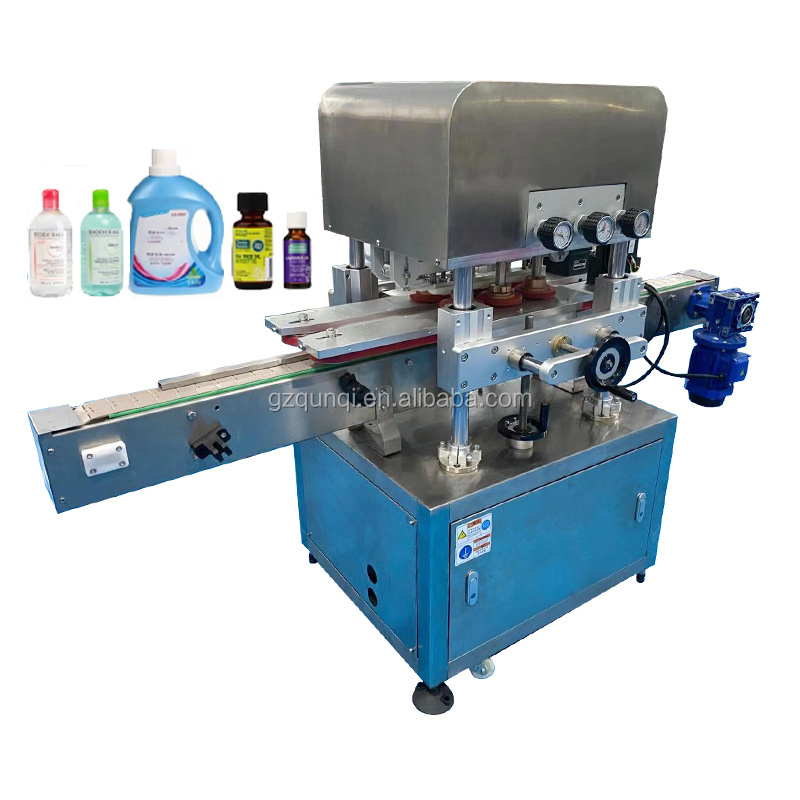 Full automatic manufactured cosmetic sample sack bottle screw capper spray tightening capping closing machine for jar