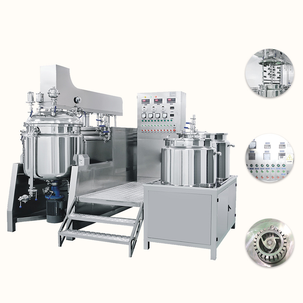 100L Emulsion Tank 500L Mixer A Machine That Makes Hair Gel Antibacterial Automatic Cosmetic Mixing Cosmetics Body Cream Making