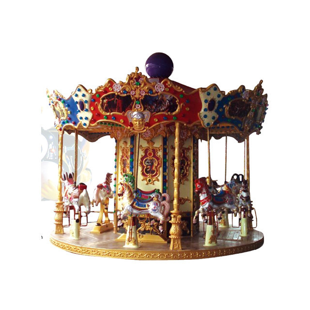 12 seats kids carousel/amusement park carousel horses for sale/antique carousel for sale QX-126A