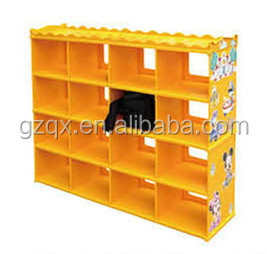 Easy to assemble shoe rack QX--205F/ covered plastic shoe rack/ shoe rack for kids