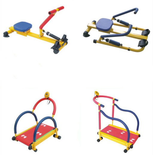 Mini kid indoor exercise air walker twister stepper multi-rower bike rider treadmill weight bench  fitness gym equipment